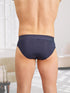 Men's Micromodal Solid Brief - Ultra Soft, Antimicrobial, No Marks Waistband - Peacoat Blue